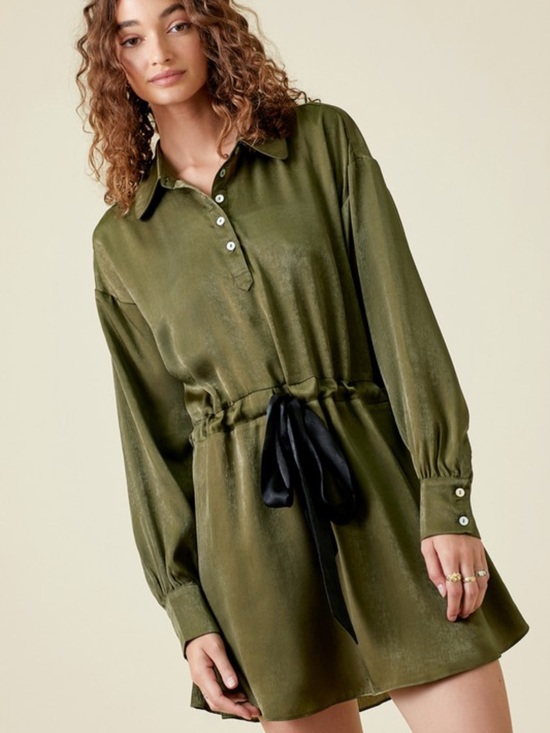Mystree Dresses & Skirts - Tie Waist Dolman Sleeve Tunic
